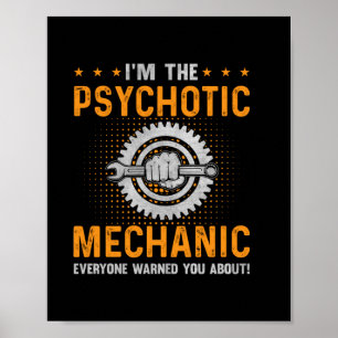 Mekanisk konst Jag är psykotisk mekanism Poster