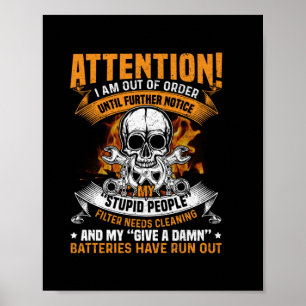 Mekanisk konst Uppmärksamhet som jag inte är i o Poster