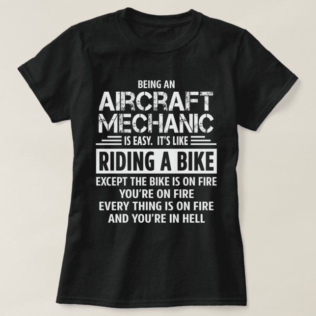 Mekanisk luftfartygsutrustning t shirt (Design framsida)