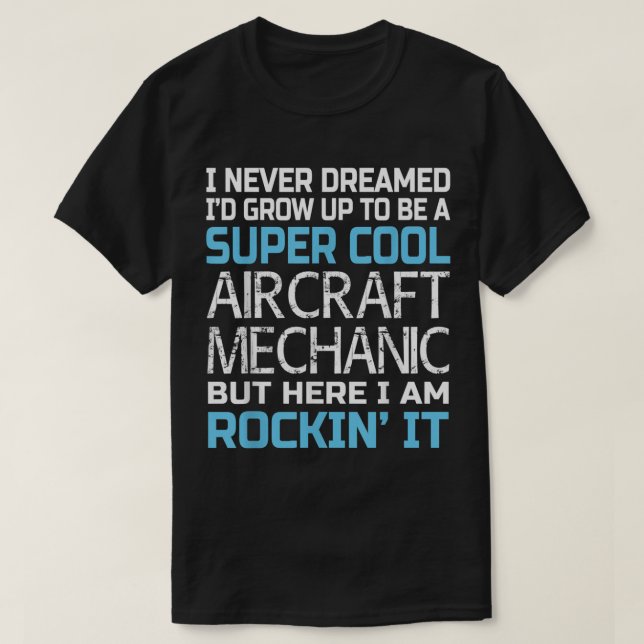Mekanisk luftfartygsutrustning t shirt (Design framsida)