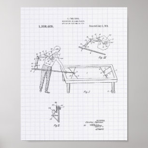 Mekanisk miljard 1919 Patent Art - Lintade peper Poster