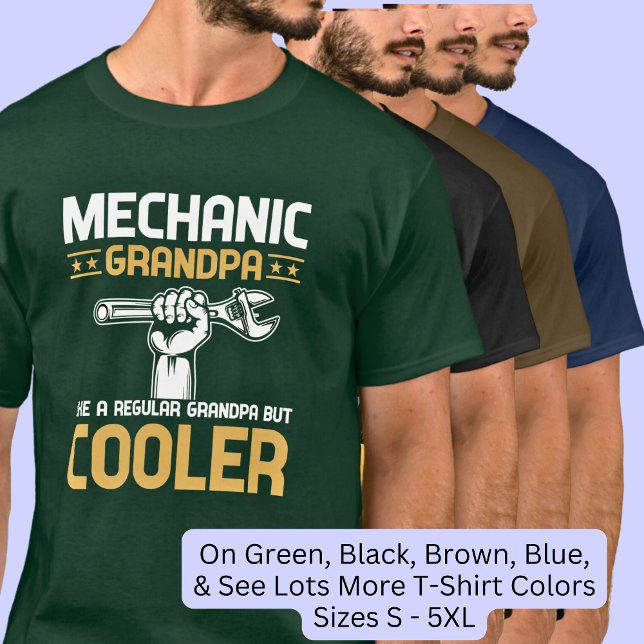 Mekanisk morfar-kooler med Wrench Verktyg T Shirt (Skapare uppladdad)