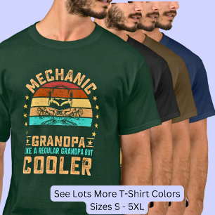 Mekanisk morfar-kooler på solnedgång t shirt