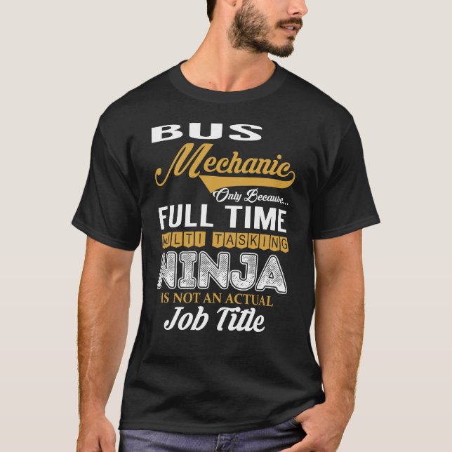 Mekanisk multitasking för buss t shirt (Framsida)