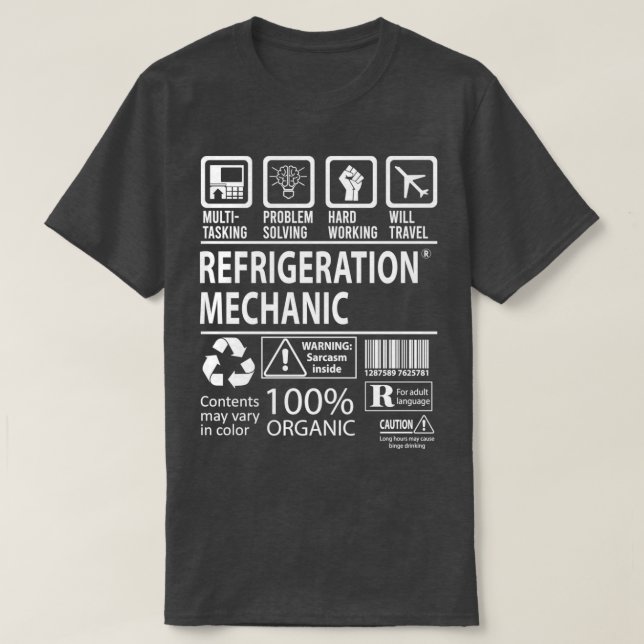 Mekanisk multitasking-jobbpresentationsobjekt för  t shirt (Design framsida)