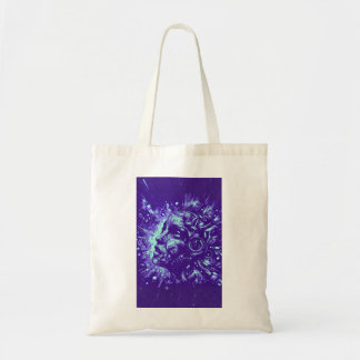Mekanisk Muser | Lila Cyberpunk Totebag Tygkasse