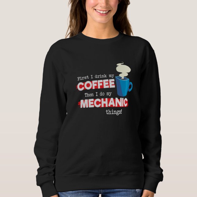 Mekanisk och kaffeavskrivning t shirt (Framsida)