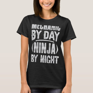Mekanisk per dag ninja per nattverksgarage C T Shirt