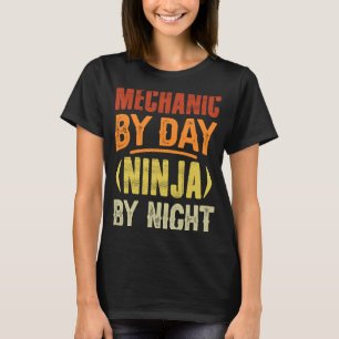 Mekanisk per dag ninja per nattverksgarage C T Shirt