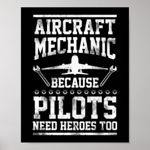 Mekanisk pilot för luftfartyg Hero Diesel Mechanic Poster