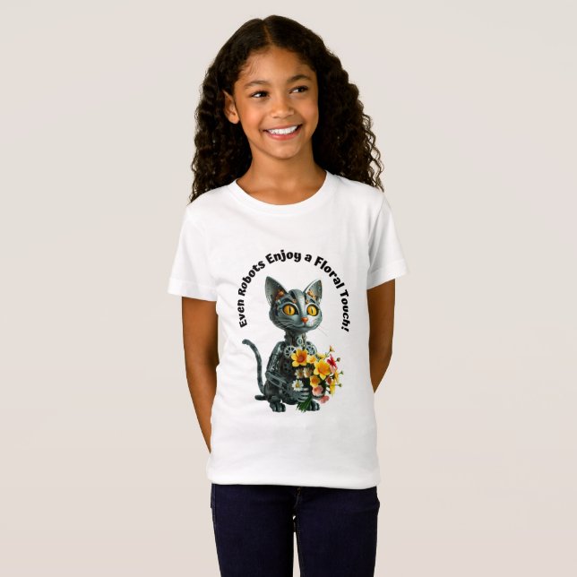 Mekanisk romantisk katt t shirt (Hel framsida)