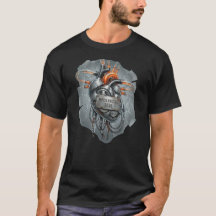 Mekanisk själ – Steampunk Cyberpunk Hjärtat T-Shir