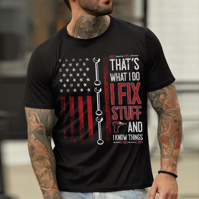 Mekanisk sjöfart, jag fixar Saker och jag känner S T Shirt (Skapare uppladdad)