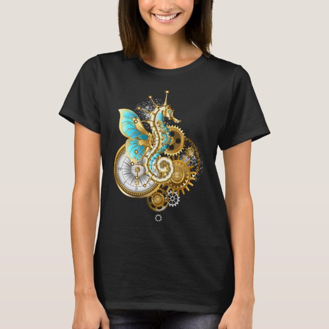 Mekanisk sjöhäst t shirt (Framsida)
