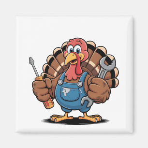 Mekanisk Squad Turkey Thanksgiving Gobbler Magnet