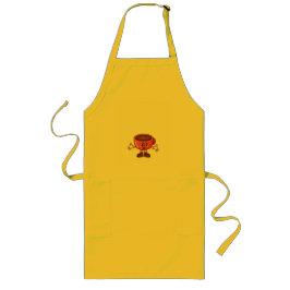 Mekanisk Tecknad Coffee Kopp Långt Förkläde