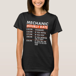 Mekanisk timtaxa för bil Lastbil Bike Garage Labor T Shirt