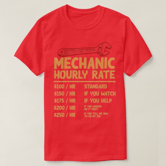 Mekanisk timtaxa för LV-motorcykelarbete Gi T Shirt (Design framsida)