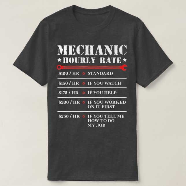Mekanisk timtaxa för LV-motorcykelarbete Gi T Shirt (Design framsida)