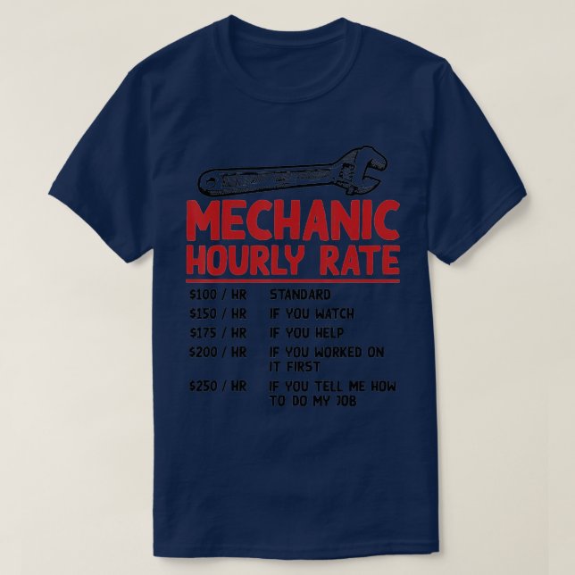 Mekanisk timtaxa för LV-motorcykelarbete Gi T Shirt (Design framsida)