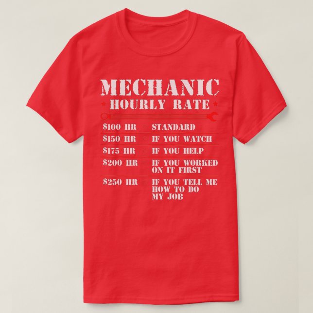 Mekanisk timtaxa för LV-motorcykelarbete Gi T Shirt (Design framsida)
