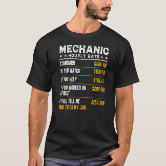 Mekanisk timtaxering för arbetare t shirt