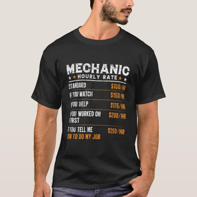 Mekanisk timtaxering för arbetare t shirt (Framsida)