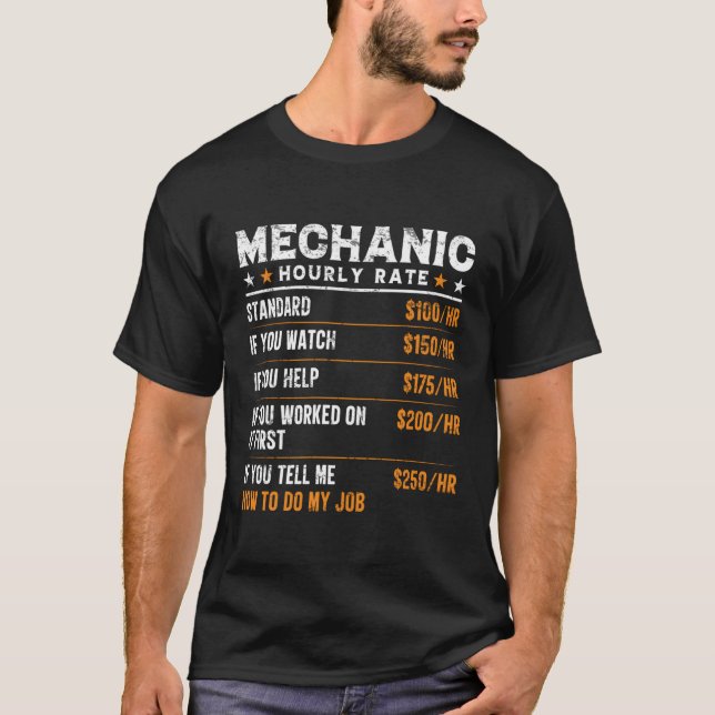 Mekanisk timtaxering för arbetare t shirt (Framsida)