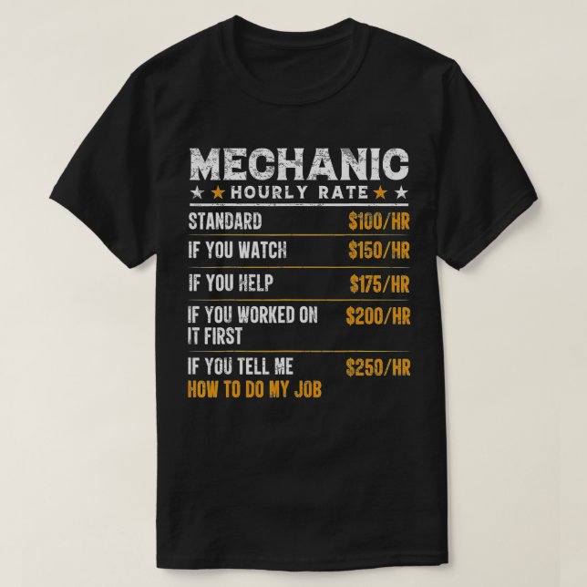 Mekanisk timtaxering för verksam mekanisk arbetare t shirt (Design framsida)