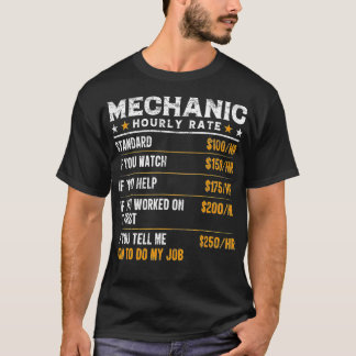 Mekanisk timtaxering för verksam mekanisk arbetare t shirt