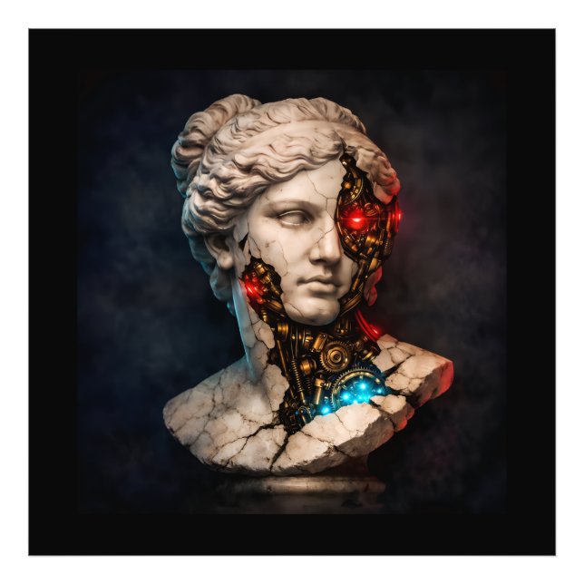Mekanisk Venus: Cyberpunk-statykonst Fototryck (Framsidan)