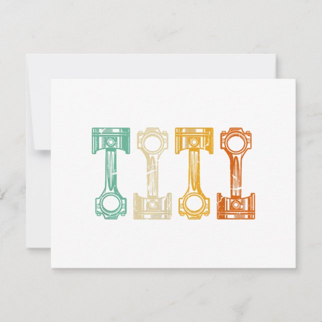 Mekanisk Vintage för Retrobil Julkort (Framsida)