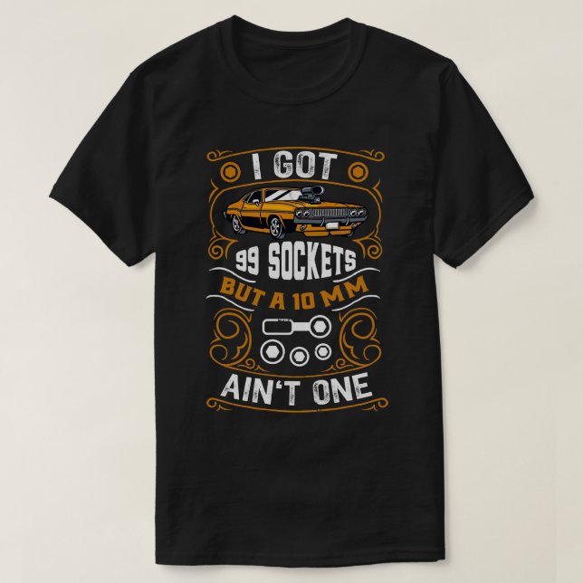 Mekaniska 99-socklar men 10-MM-pekdon 1 T Shirt (Design framsida)