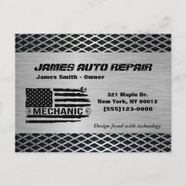 Mekaniska amerikanska Flagga - automatisk reparati Vykort