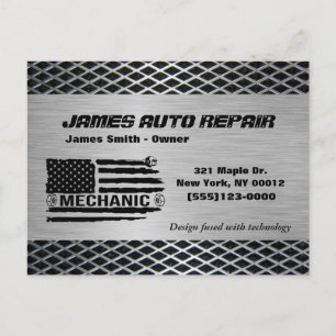 Mekaniska amerikanska Flagga - automatisk reparati Vykort