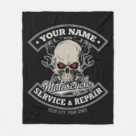 Mekaniska Biker för  av eget namn för motorcyklar  Fleecefilt
