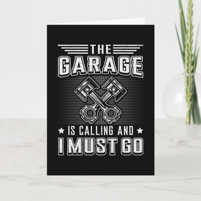 Mekaniska bilverksmekaniker Garage Car Funny Gift  Kort (Framsida)