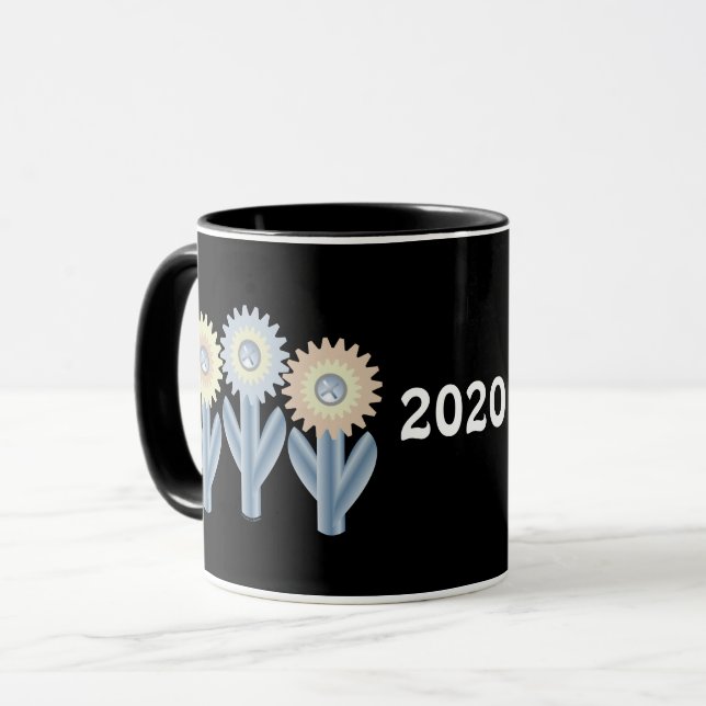 Mekaniska blommor mugg (Framsida vänster)