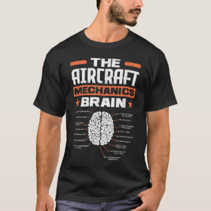 Mekaniska bromsmekanismer Brain Aviation Funny Air T Shirt