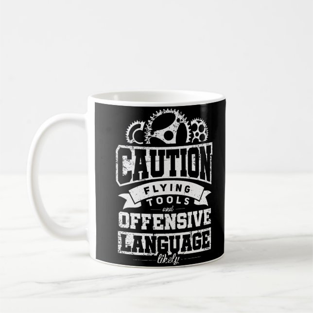 Mekaniska Diesel Mecha (flygande Verktyg-flygplan) Kaffemugg (Vänster)