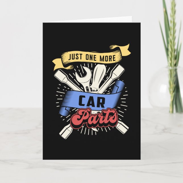 Mekaniska fordonsmotormekaniker Retro Funny Gift Kort (Framsida)