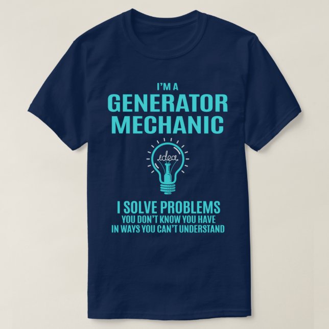 Mekaniska generatormekanism I lösningsprob T Shirt (Design framsida)