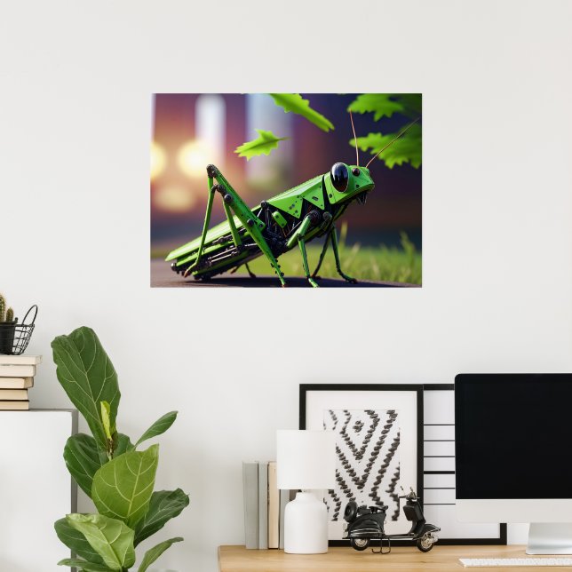 Mekaniska gräshoppor poster (Hemmakontoret)
