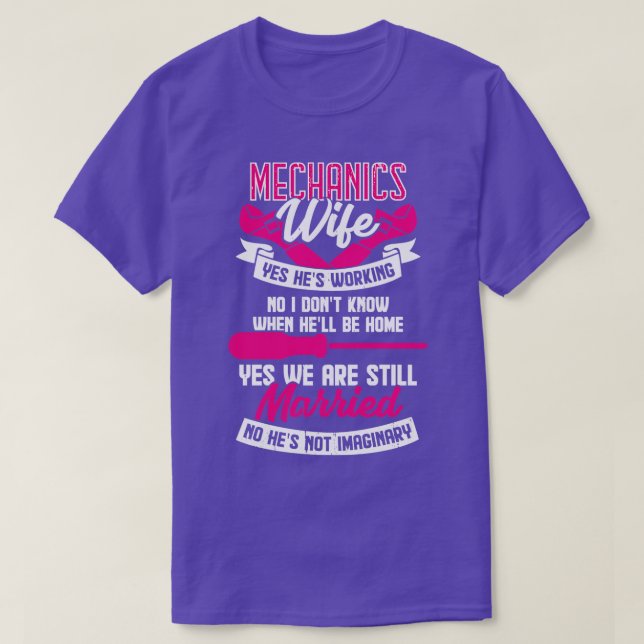 Mekaniska makor med gift par gåva t shirt (Design framsida)
