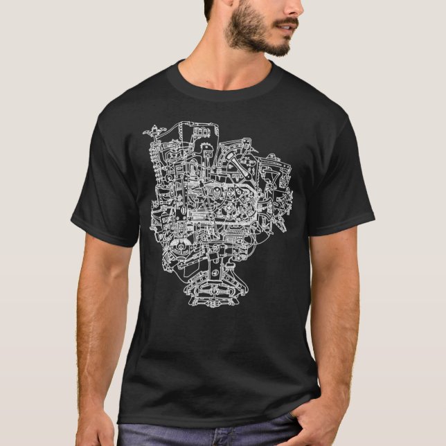 Mekaniska maskinister Gadget Mad Scientists T Shirt (Framsida)