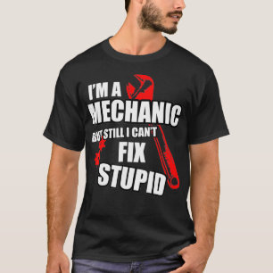 Mekaniska men ändå räta fast stupida personer t shirt