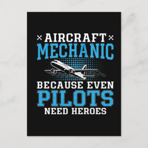 Mekaniska piloter på luftfartyg Heroes Flygplan Helg Vykort