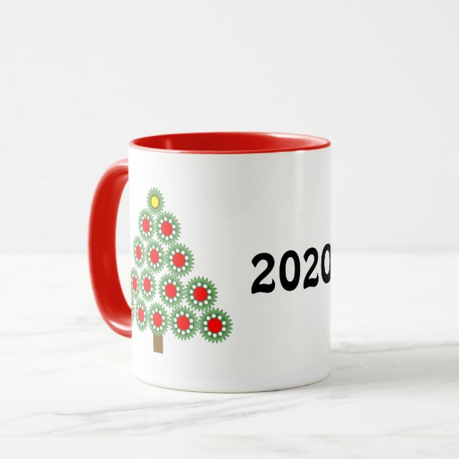 Mekaniska redskap Julgran Mugg (Framsida vänster)