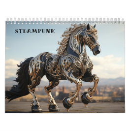 Mekaniska Steampunk Hingstar Kalender