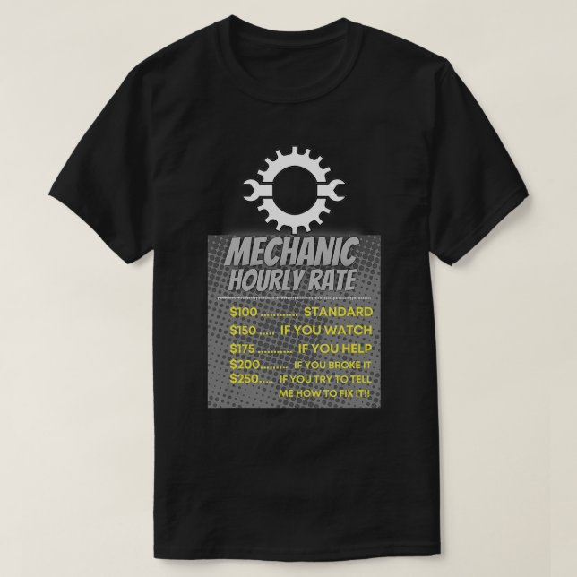 Mekaniska timtaxor för gift-arbetshastigheter (14) t shirt (Design framsida)